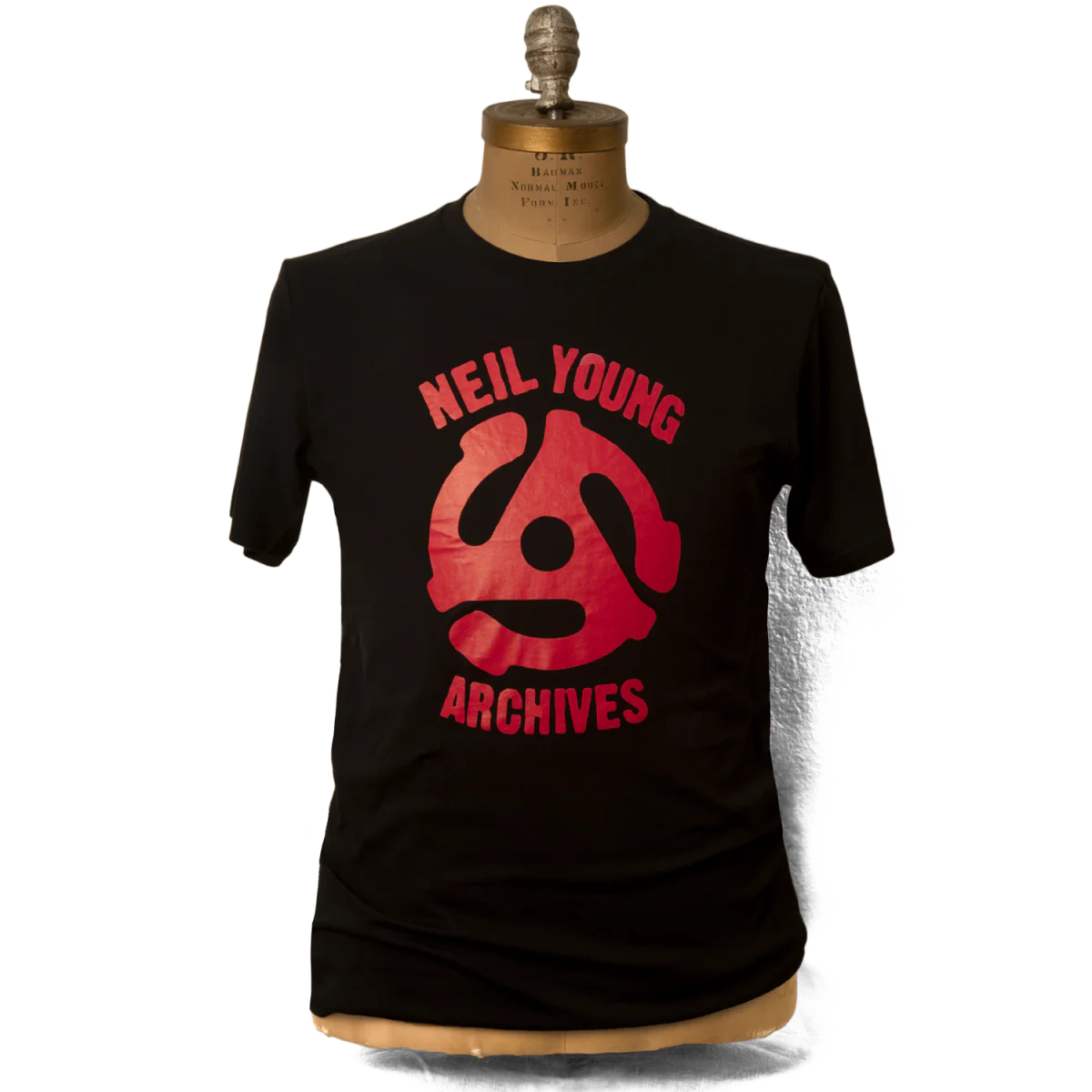 Soft Organic Archives Red Logo Men's Black T-Shirt