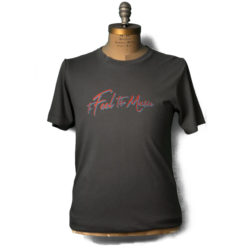 Soft Organic To Feel The Music Men's Grey T-Shirt
